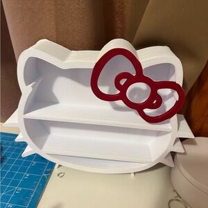 Hello Kitty White Shelf with Red Bow Wall Display